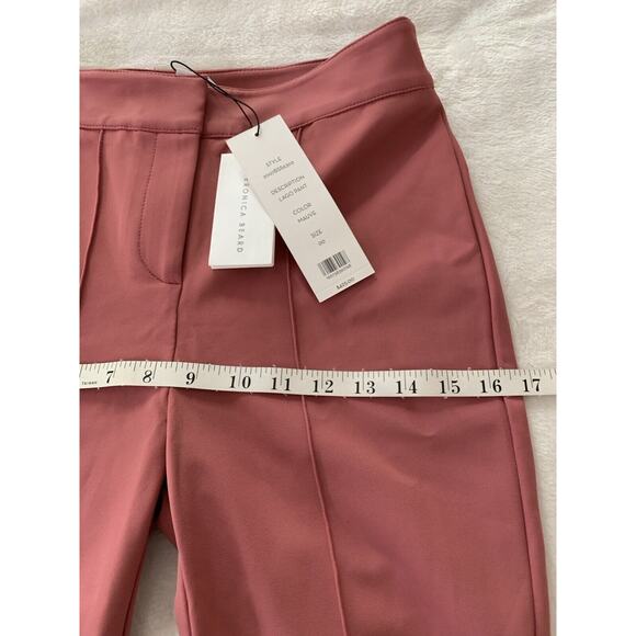 NWT Veronica Beard Womens Pants Lago Dress Cropped Mauve Pink Sz 00 XS - Picture 8 of 16